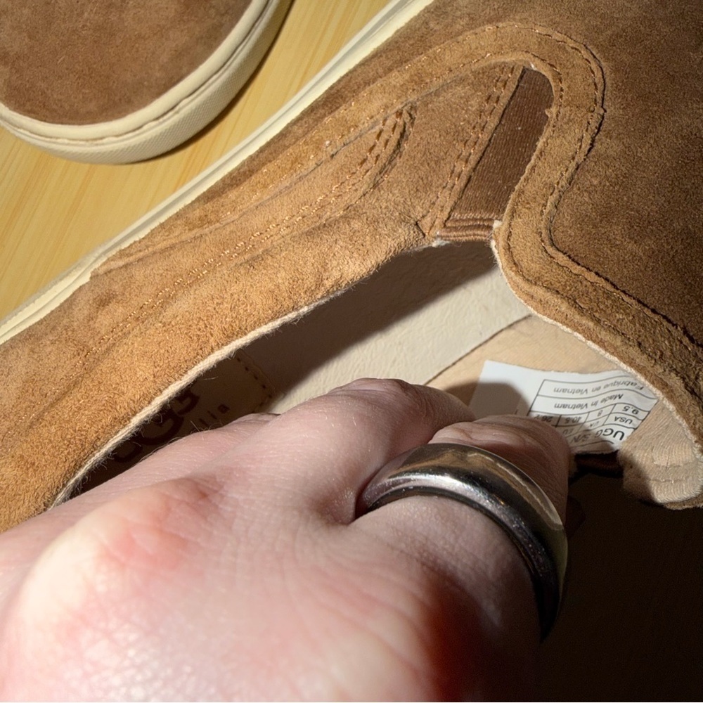 UGG "Fierce" water-resistant suede slip-on sneaker - Picture 3 of 4